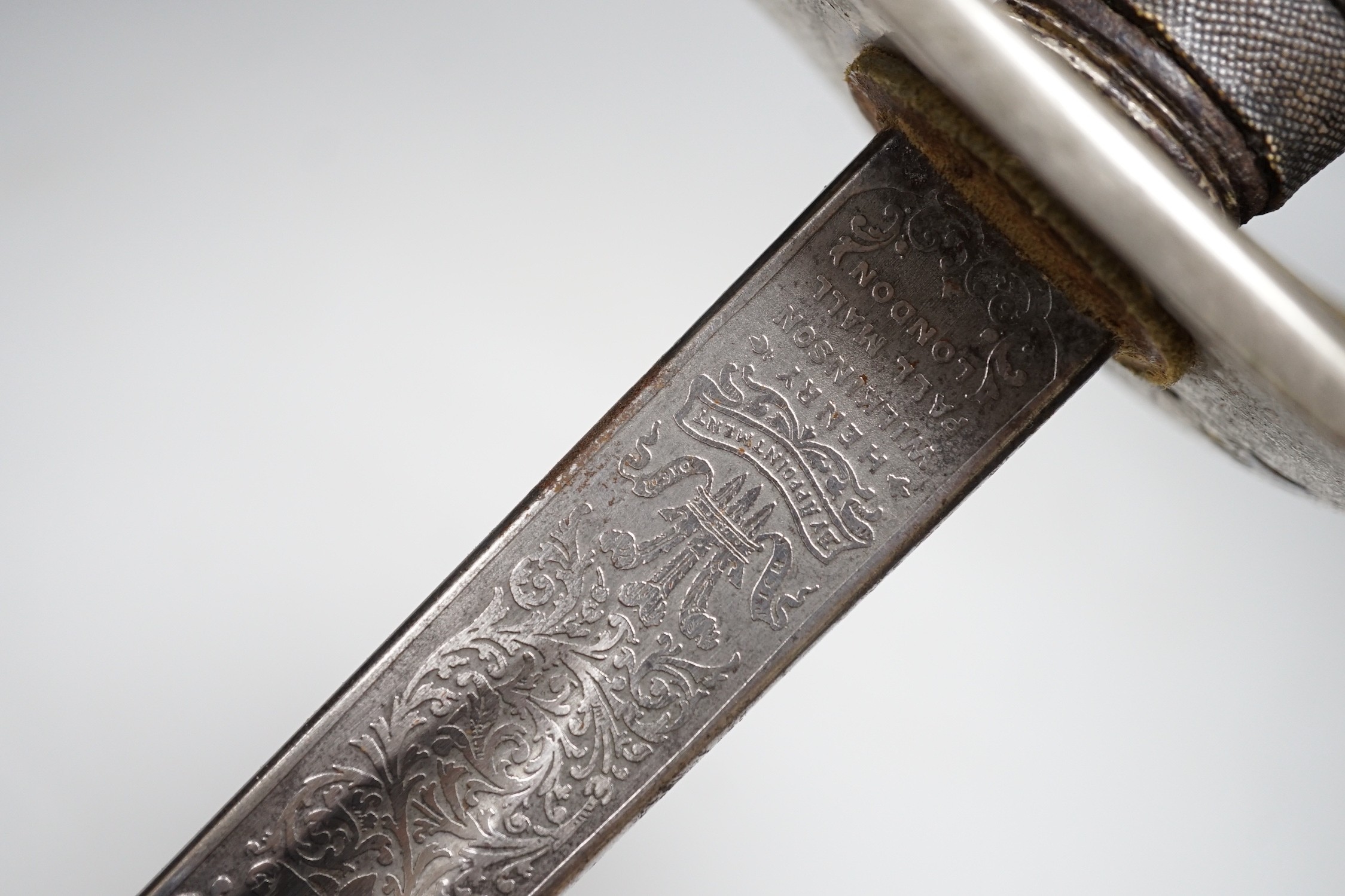 A Wilkinsons officers sword and scabbard